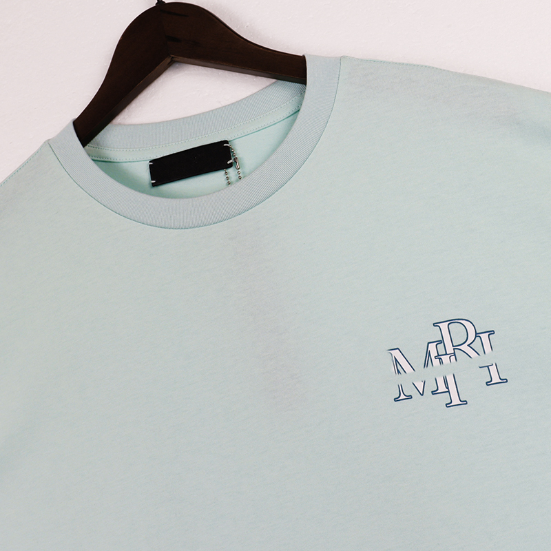 مصمم T Shirt Polo Mens T Shirt Shirt Amirris Black White Brown Letter Print Short Sleeve 2023 New