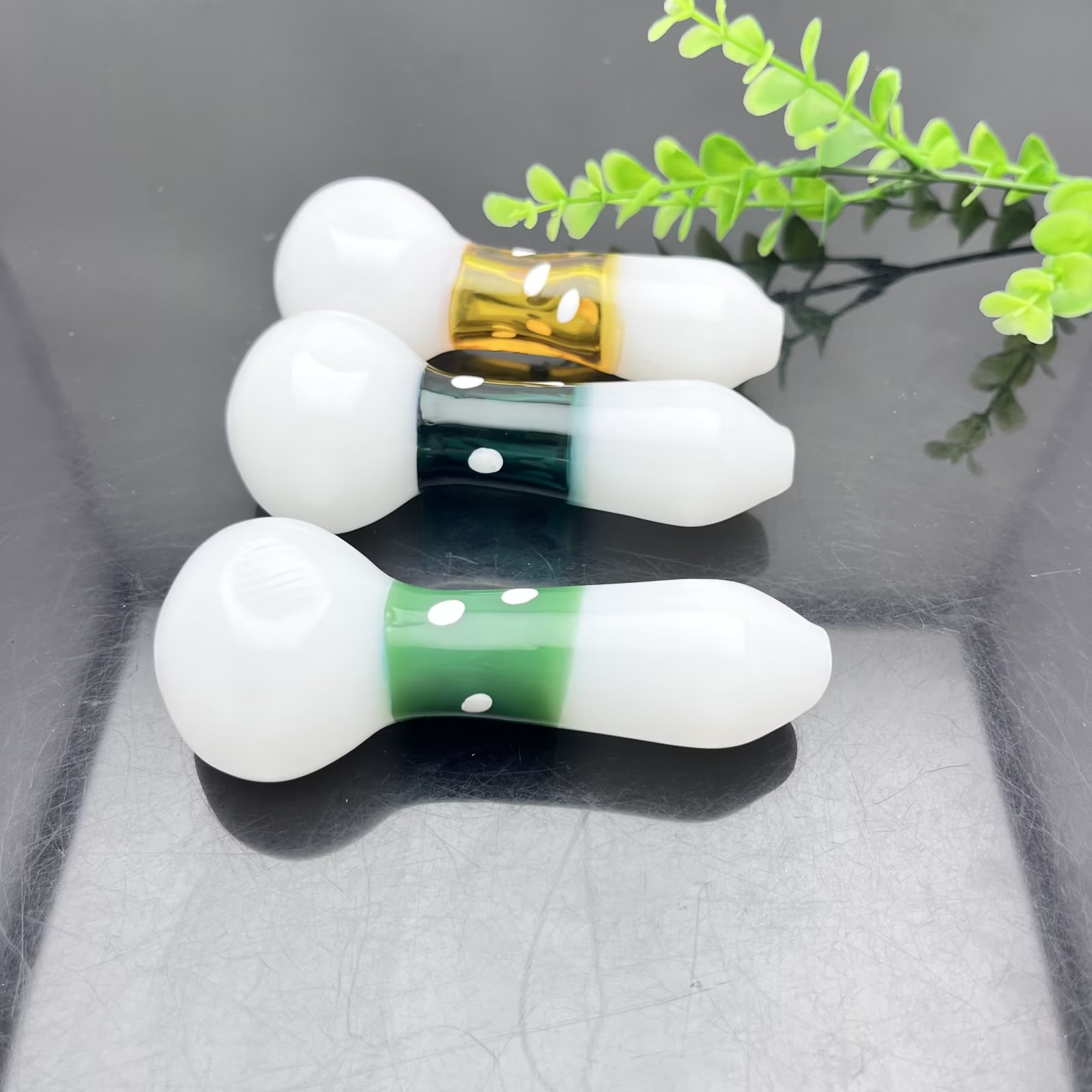 Tubos de fumaça Hookah Bong Glass Rig Oil Water Pipe Novo tubo de vidro de jade branco colorido