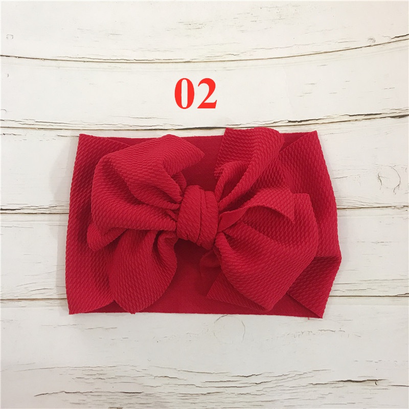 Śliczne dziecko nadrukowane Big Bowknot Opaska na głowę Baby Girl Turban Soft Elastic Bow Hair Band dla nowonarodzonych dzieci Dzieci