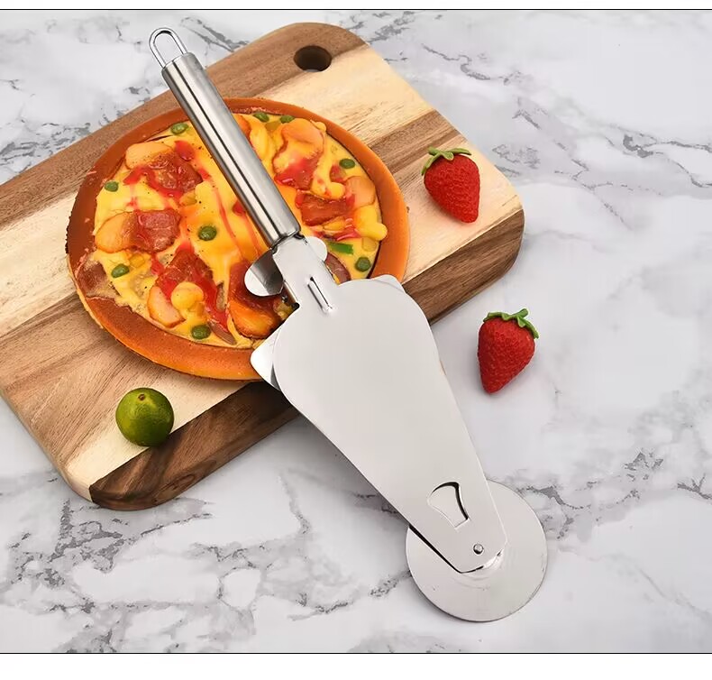 Stainless Pizza Cutters 3 in 1 Food Grade Cutter One Wheel Smooth Rotating Slicer Wheels Kitchen Gadget