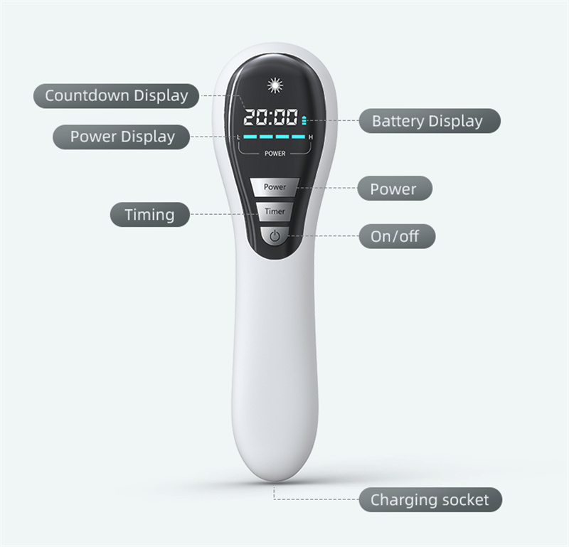 Instrumento de fotonterapia láser Láser frío Dispositivo de terapia de luz roja e infrarroja cercana Cuidado de la piel y belleza 650 nm 808 nm Alivio del dolor Rejuvenecimiento de la piel