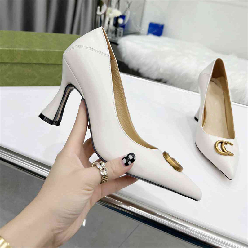 Thin Heel Pumps Fashion Designer Women Genuine Leather Pointed Toe Pumps Brand New Female Gladiator Shoes New Wedding Office High Heels Footwear