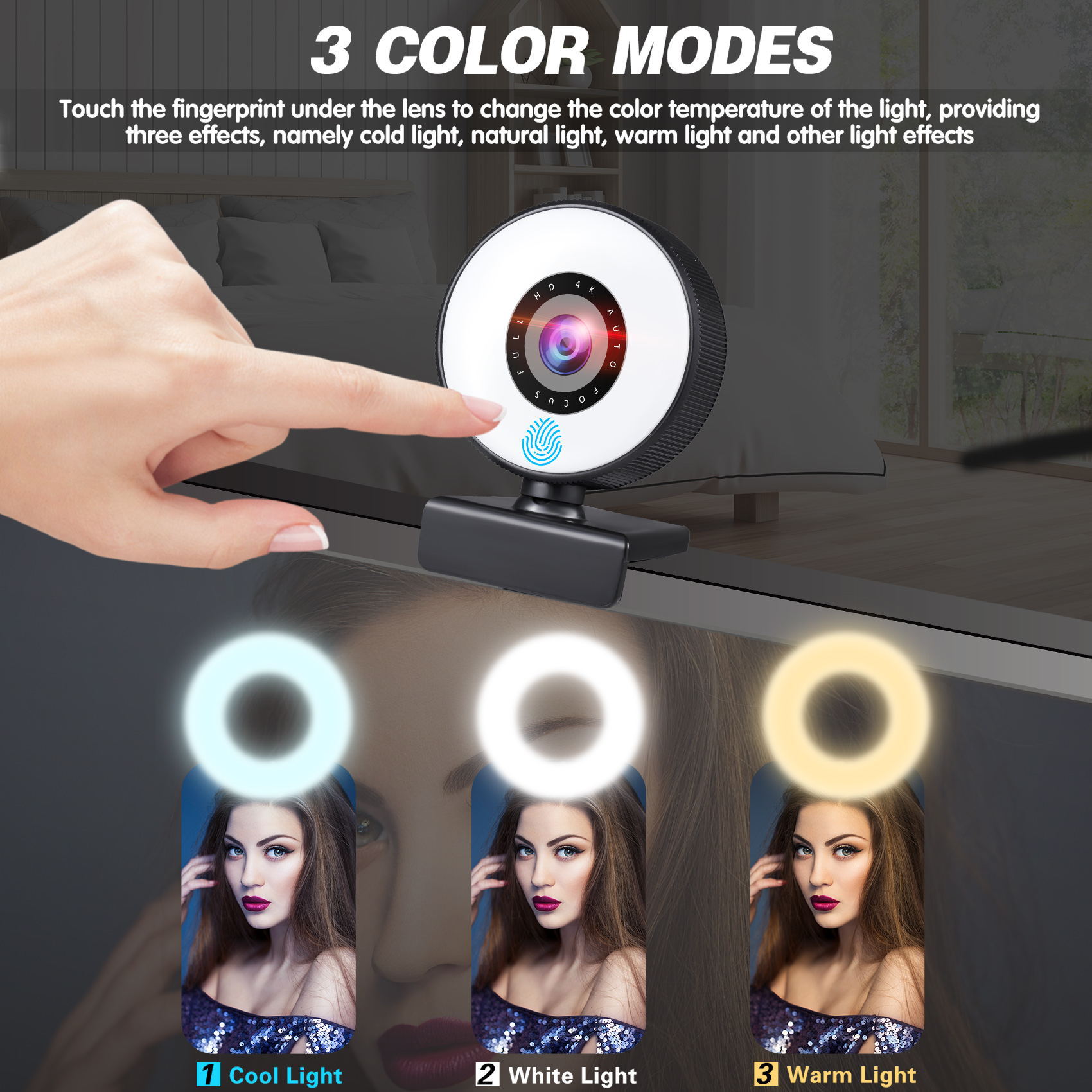 8808 WebCam 1K2K/4K Full HD Web Camer