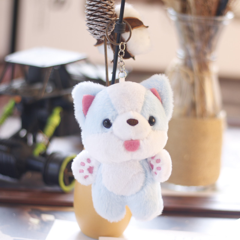 Söt och söt Corgi Dog Doll Dog Pendant Plush Toy Doll Bookbag Pendant Keychain tygdocka