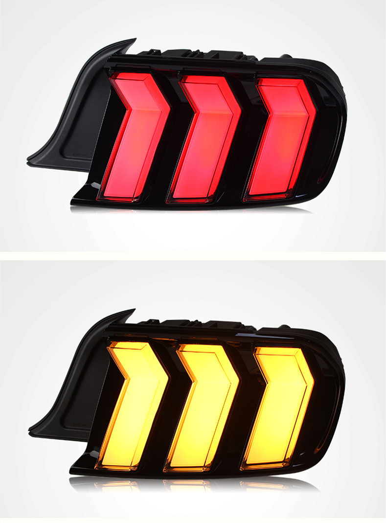 Auto Achterlicht Voor Ford Mustang 20 15-20 21 Rgb Stijl Achterlichten Led-straatverlichting Richtingaanwijzer Rem achterlicht Montage