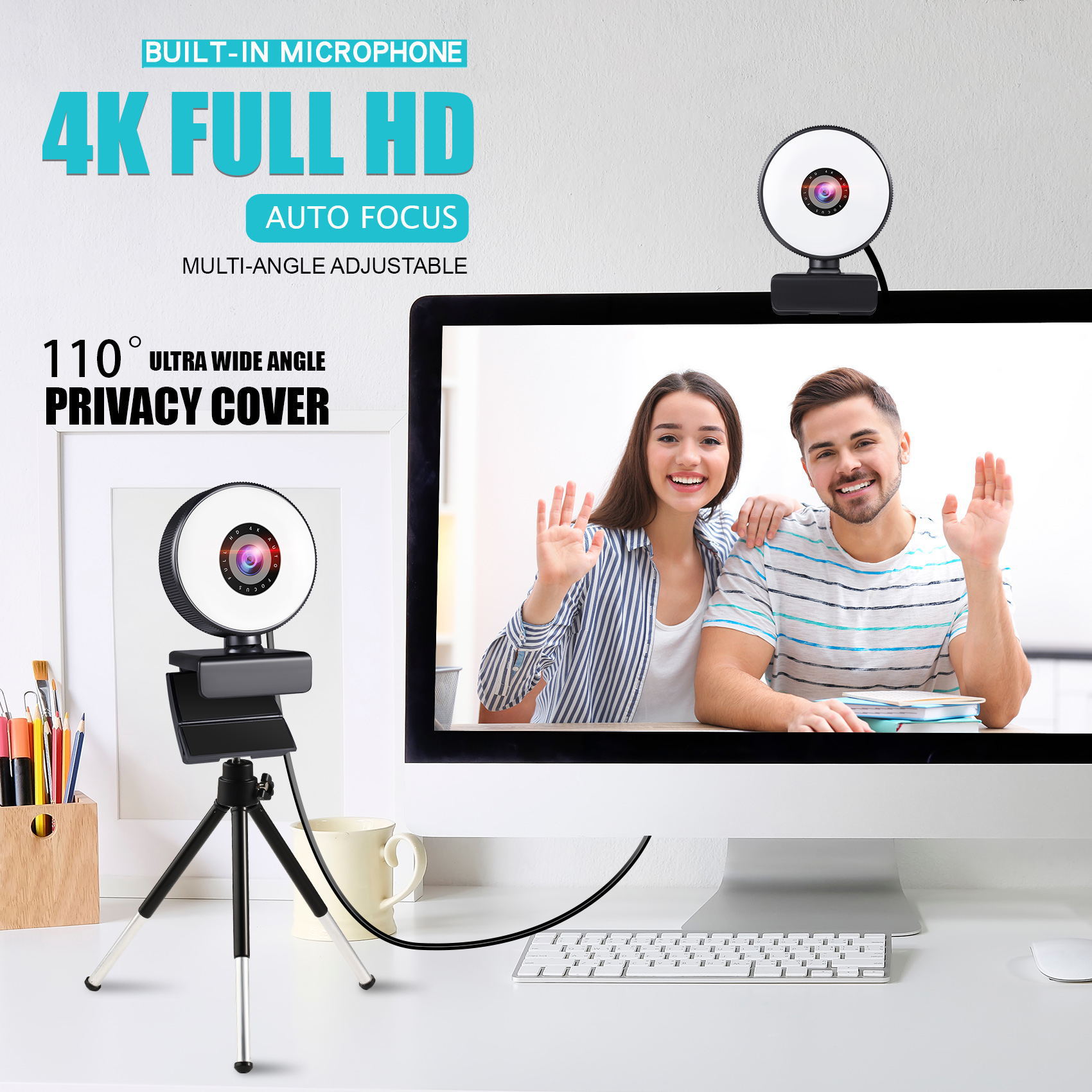 8808 WebCam 1K2K/4K Full HD Web Camer