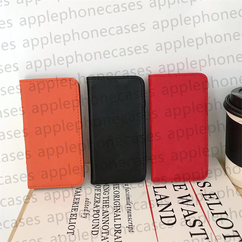Markenprägung Leder Flip Phone Case für Apple iPhone 15 Pro Max 14 13 12 11 XR XS 14Plus 15promax 14promax Designer Wallet iPhone Case Kartenhalter Folio Mobile Cover