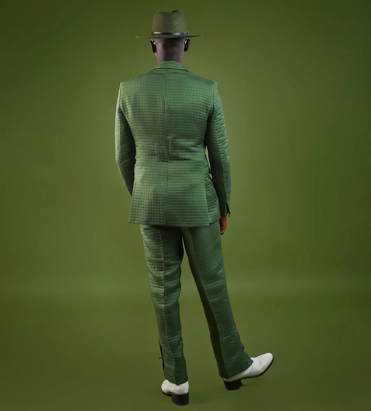 Trajes de boda florales verdes para hombre, chaqueta con solapa con muescas y pantalones, esmoquin de novio de negocios de 2 piezas chaqueta y pantalón