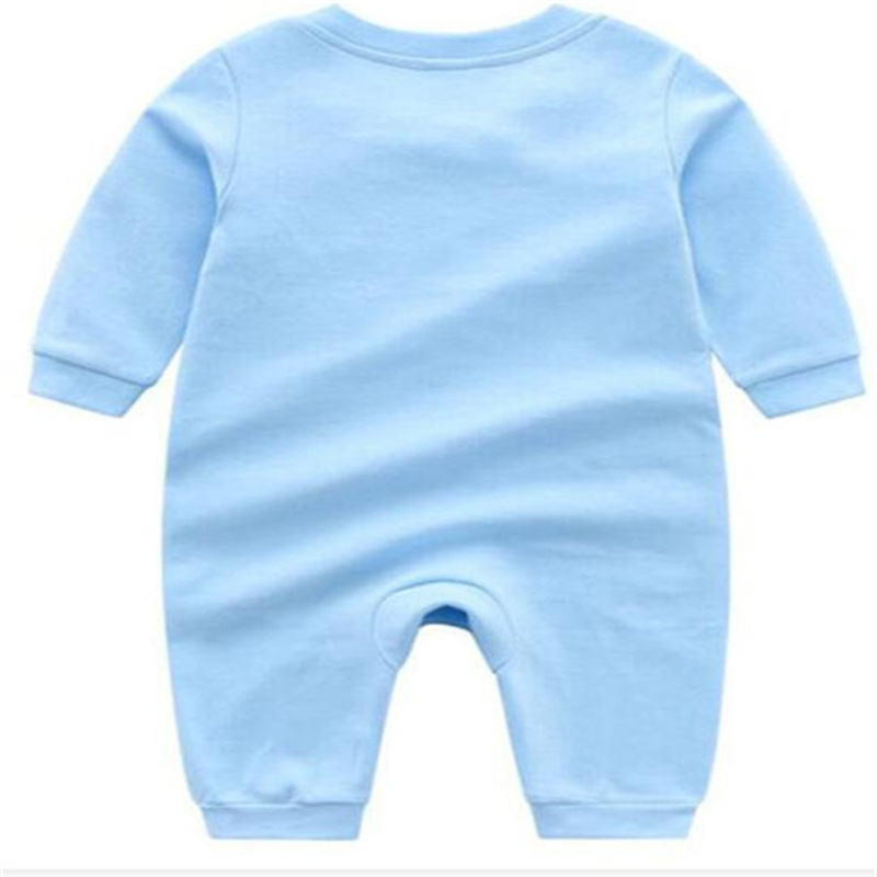 Designer bébé barboteuses coton bébé fille garçon vêtements mignon ours lettre impression nouveau-né infantile combinaisons pyjamas