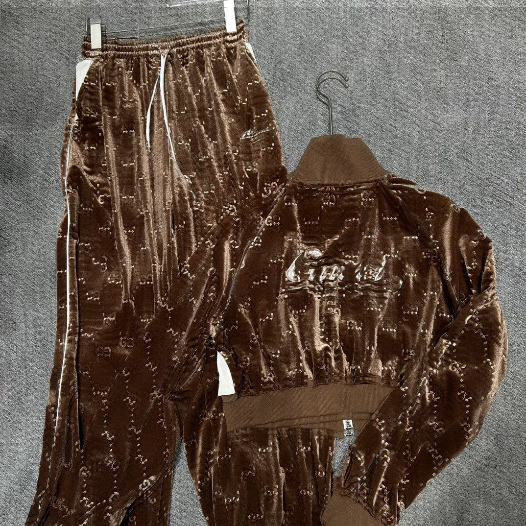 여자 2 피스 세트 바지 캐주얼 정장 디자이너 세트 G 글자 재킷 코트 여성 긴 소매 재킷 세트