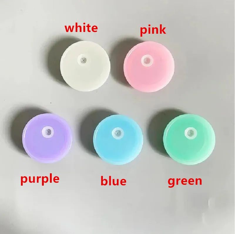 Couvercles colorés remplaçables pour pot en verre à Sublimation de 16oz, couvercle en plastique adapté aux tasses à bière en verre, verres à boire 0918263D