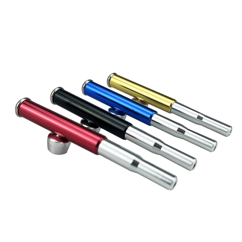 Latest Colorful Mini Aluminium Alloy Pipes Innovative Screw Style Portable Removable Filter Spoon Bowl Dry Herb Tobacco Cigarette Holder Hand Smoking