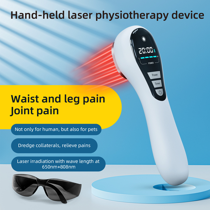 Instrument de photonthérapie au laser Appareil de thérapie par la lumière rouge et proche infrarouge au laser froid Soins de la peau et beauté 650 nm 808 nm Soulagement de la douleur Rajeunissement de la peau