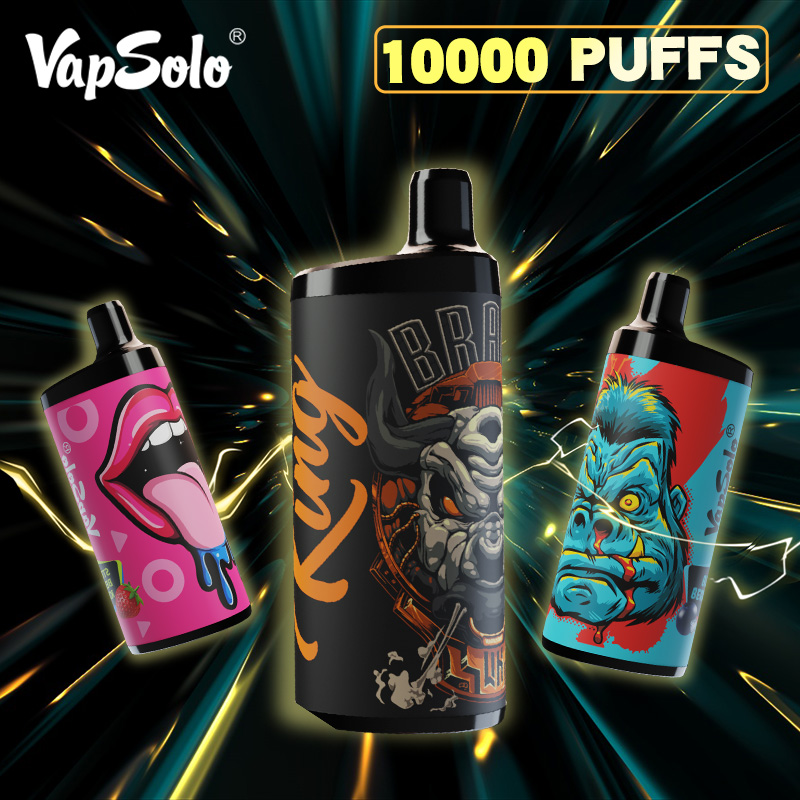 Europe Warehouse Vapsolo King 10000 Puffs Disponible Vape Device Kit E Cigarett Vaper 20 ml 10K Puff Mesh Airflow Control Electronic Cigar 20 Smaker i lager