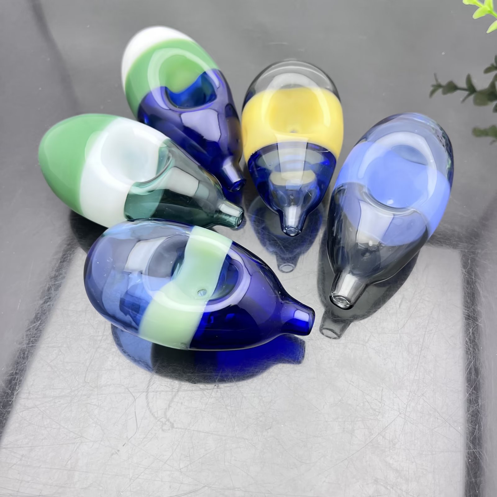 Bouilloire faite maison ensemble d'accessoires de bricolage verre Bbong Wwater Pipe broyeur à ongles en titane, barboteurs en verre pour fumer des couleurs de mélange de tuyaux