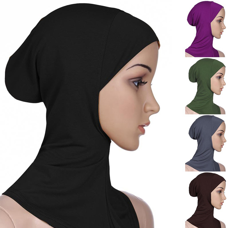 Women Lady Ninja Head Cover Cotton Muslim Headscarf Inner Hijab Caps Islamic Ounderscarf Ninja Hijab Scarf Hat Cap Bone Bonnet