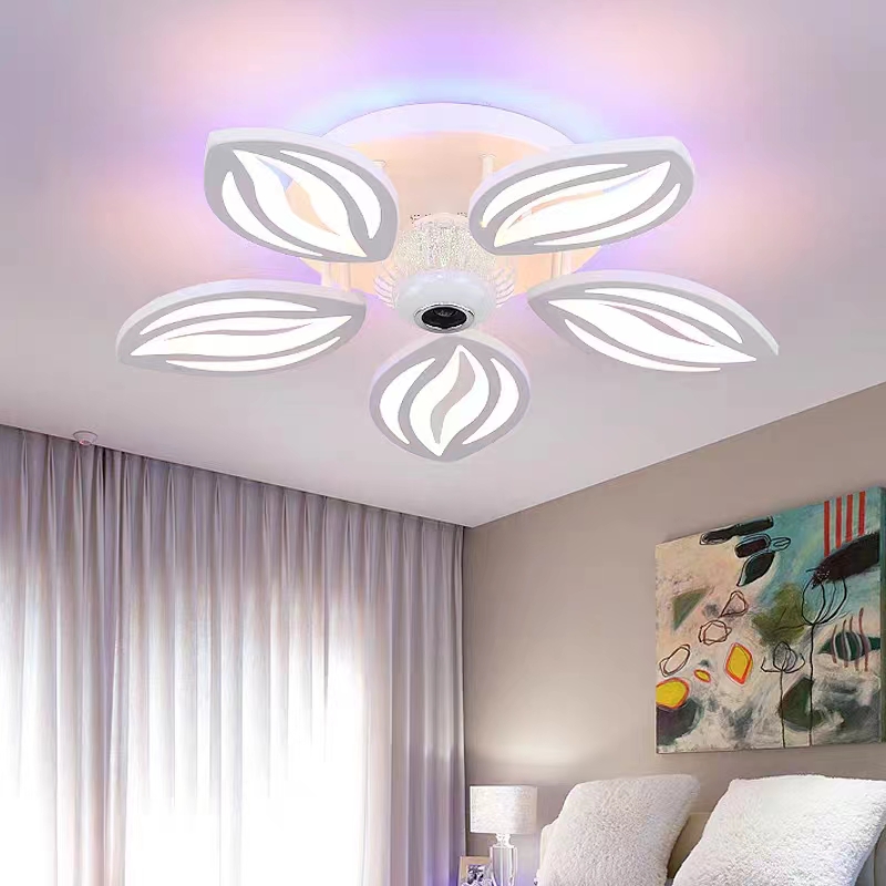 Luzes modernas de teto LED para sala de estar quarto casa lustre de teto LED Iluminação interna App preto branco com RC Dim
