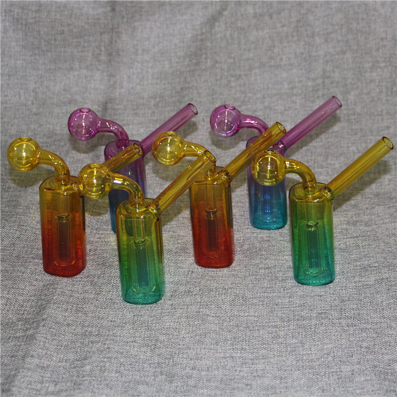 4.72inch Glass Oil Burner Bong Hookah Pocket Bubbler Smoking Pipe Ash Catcher Bubble Pipes