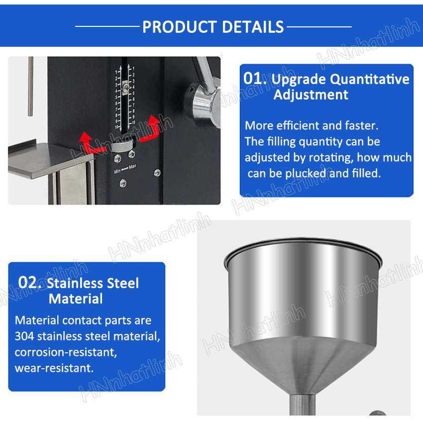 Máquina manual de enchimento de óleo alimentar, 60ml/100ml, molho de água, creme, mel, pasta líquida, equipamento de embalagem, shampoo, suco, fillerg A03-Black