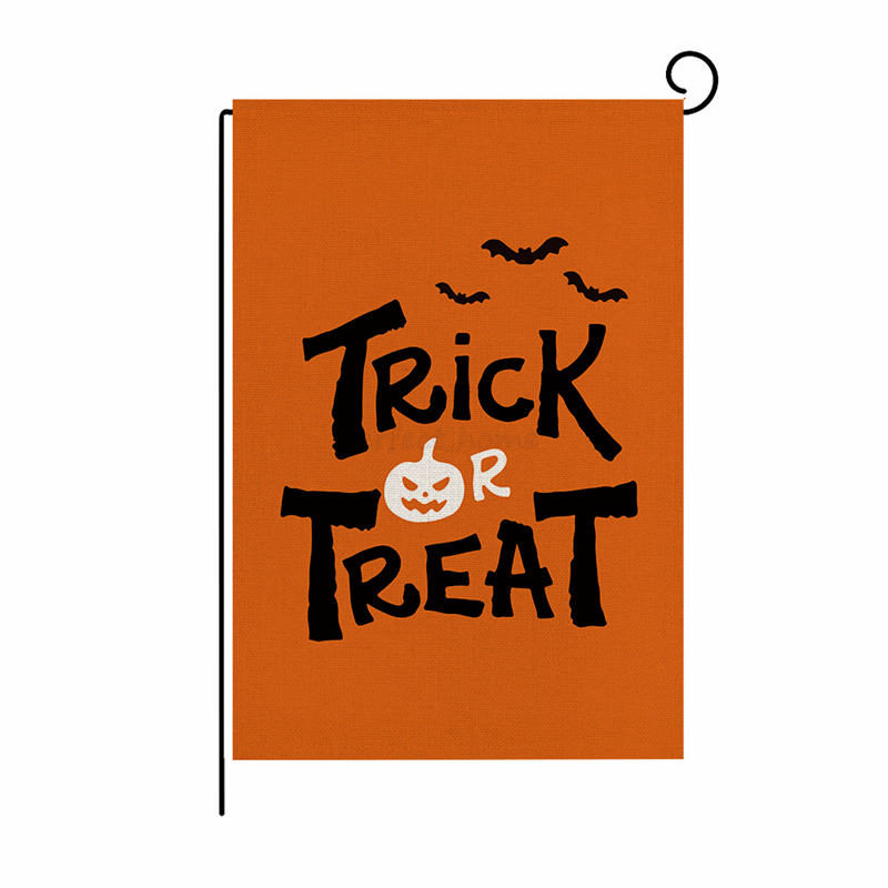 Halloween tuinvlag binnenplaats Campingvlaggen Happy Halloween vakantiedecoratie welkom tuin Banner linnen materiaal Aanpasbaar door zeeverzending P97