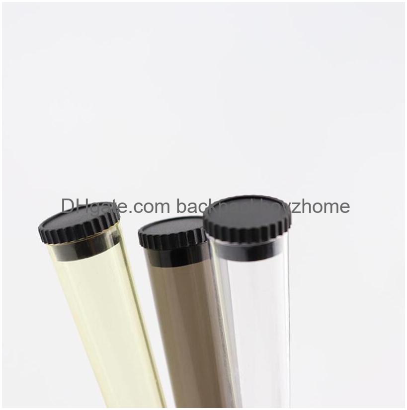 wholesale 110mm pre roll packaging plastic conical preroll doob tube joint holder smoking cones clear with white lid Hand Cigarette Maker