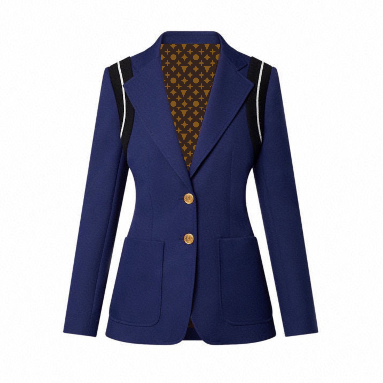 Women's Designer Suit blazer Jacket coat clothes Spring L letters V Top