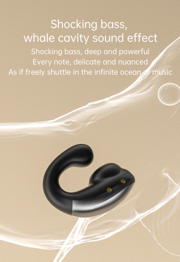 Wireless Passive Noise Cancellation M7 Clip On Earbuds Earphone Wireless V5.3 Open Ear Headphone IPX7 Waterproof Sports Headset