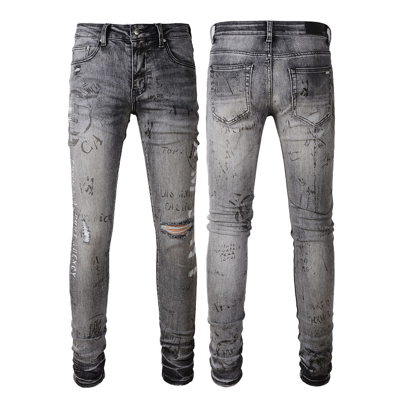 Męskie odzież, dżinsy, fioletowe dżinsy, designerskie dżinsy, dżinsy Stack, workowate dżinsy, wełniane spodnie, europejskie dżinsy. Rozmiar 28-40