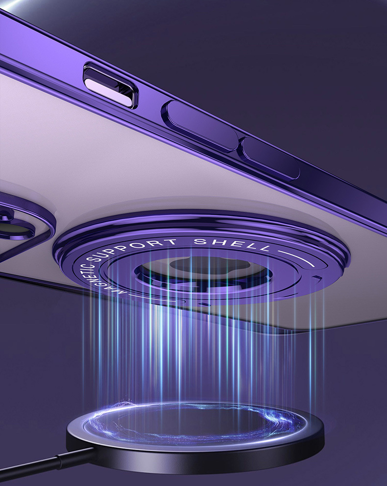 Étuis magnétiques à roulettes pour iPhone15 Plus 14 Support de téléphone portable Apple 13 12 ProMax Transparent TPU Couverture souple Business Serrure métallique Ultra protectrice Couvertures complètes