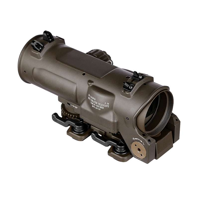 Aggiornato DR 1x-4x Dual Purpose Scope Tattico 4x Lente d'ingrandimento Ottica Illuminato rosso Mil-Dot Cannocchiale Monoculare Airsoft Caccia