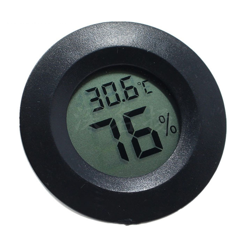 Mini termometer kylskåp hygrometer bärbara digitala temperaturinstrument akryl rund fuktighetsmätare detektor 6 färger