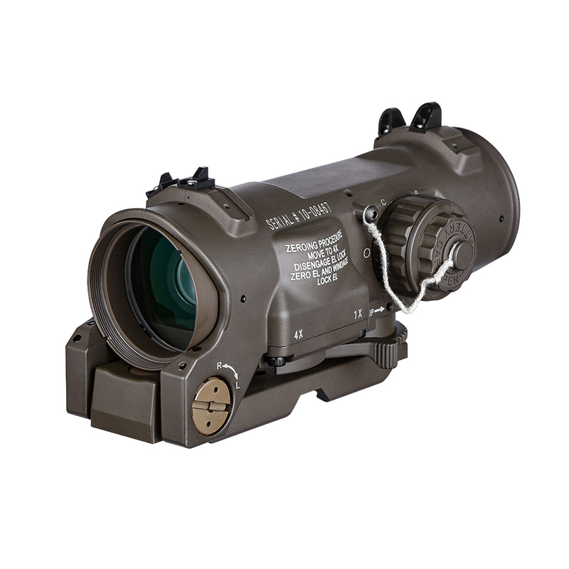 Atualizado dr 1x-4x dupla finalidade escopo tático 4x lupa óptica vermelho iluminado mil-dot riflescope monocular para airsoft caça