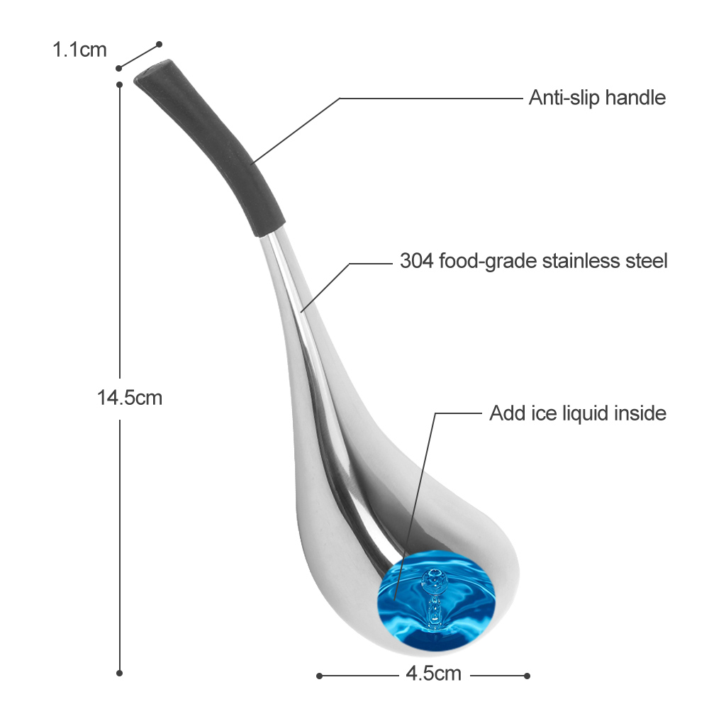 globes de glace pour les faciales incomparables et cuillères à rouleaux de refroidissement en acier en acier Massage de beauté en forme de rouleaux de glace