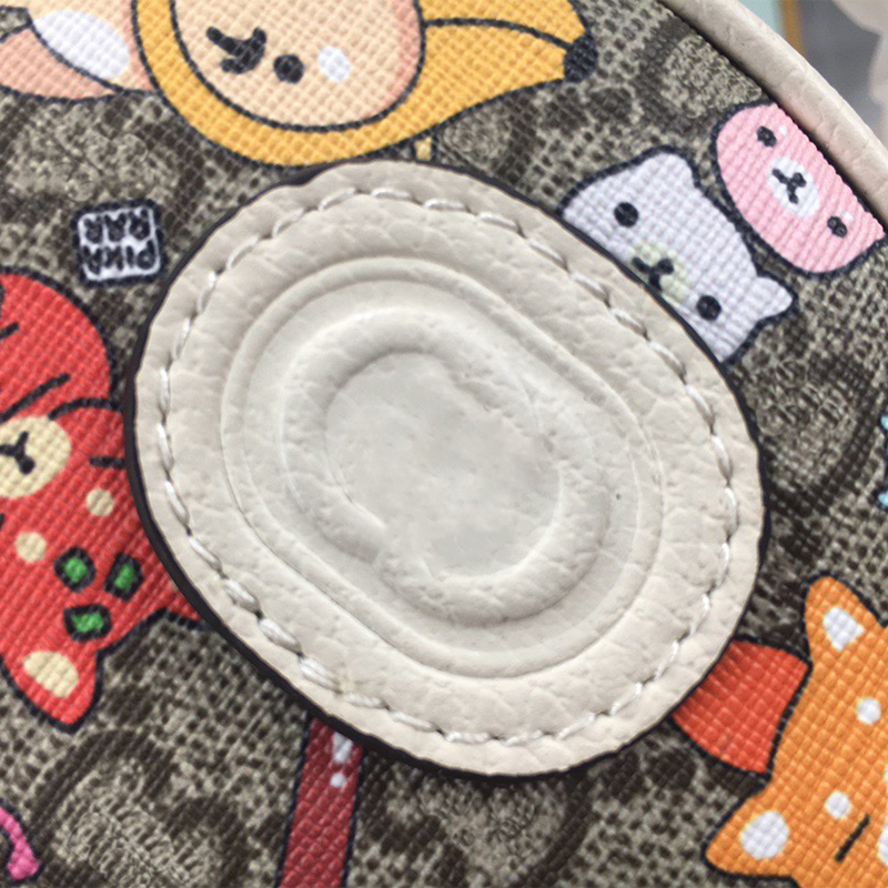 Cartoon pattern Mini size School Bag Lady Casual Travel Bag quality luxury Women small designer bag Fashion Canvas Leather Backpack shaped crossbody bag