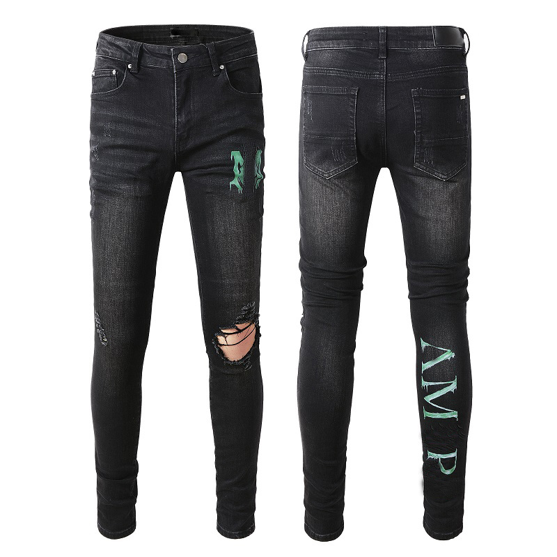 Herenjeans ontwerpers Jean-broeken Heren Borduren Patchwork Gescheurd Voor Trend Merk Motorbroek Heren Skinny Heren Jeans Punk Gestapeld Wit Recht Y2k maat 28-40