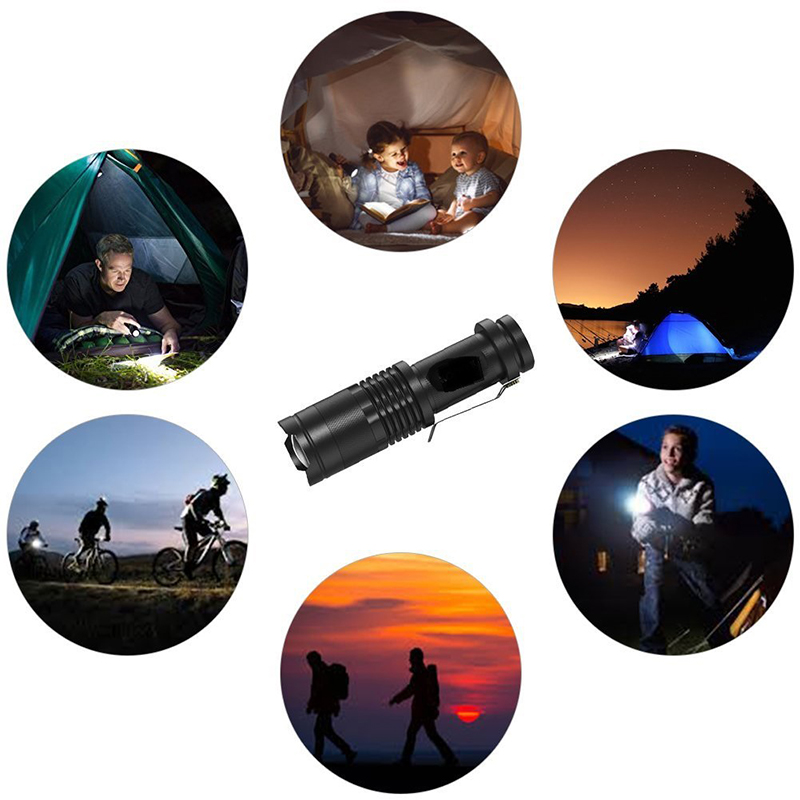 مصباح يدوي LED Mini LED 3 أوضاع SK-68 Torch Trach Tactical Lamp