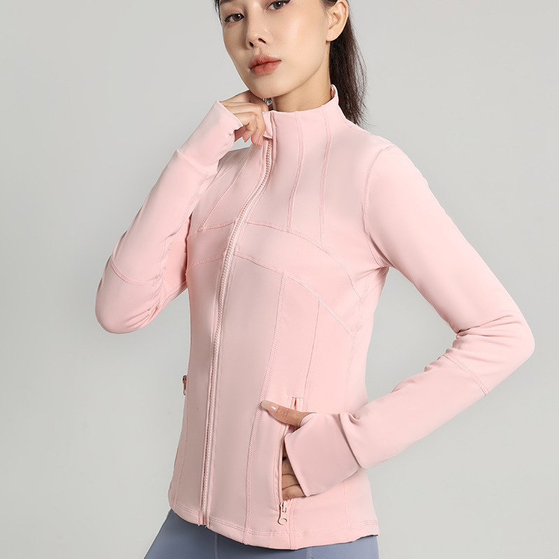 LL Tenue de yoga pour femme - Vêtements de fitness - Vestes extérieures décontractées pour adultes - Sweat-shirt fin - Exercice de course à pied - Hauts à manches longues