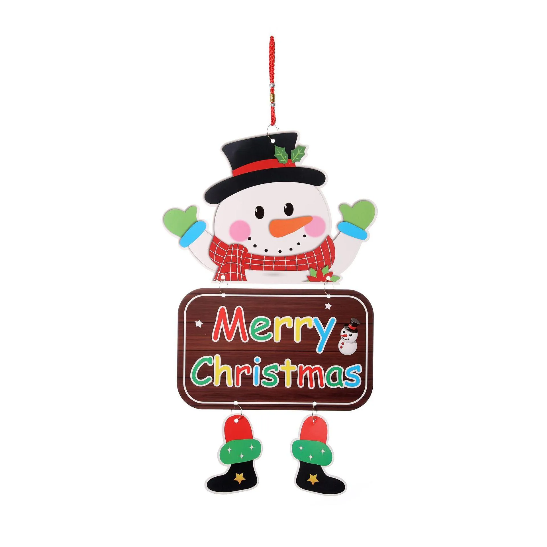 Christmas Ornaments Paper Board Door Window Hanging Pendant Welcome Merry-Christmas Boards Xmas Decortaions Santa Claus Snowman Free DHL SHip HH21-571