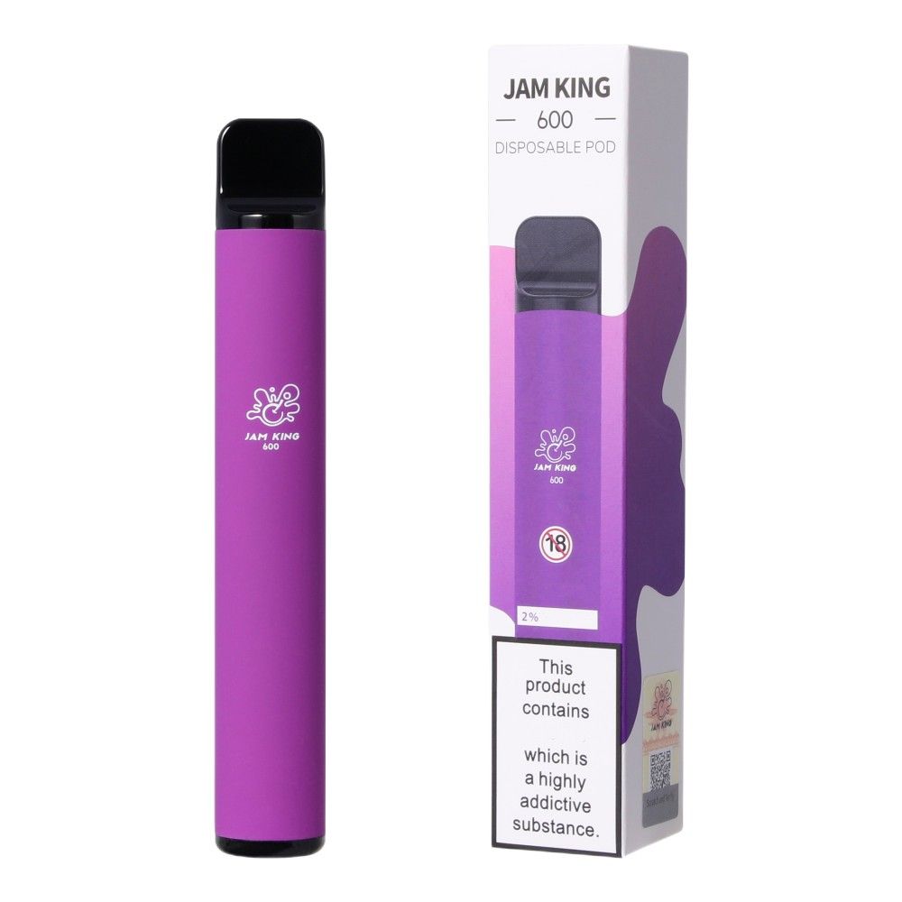 E Cigarette Jam king 600 Vape Pen 2ml Prefilled Bulk Vapes Disposable Puff 20mg 2% 550mAh Battery Vaper Desechable Wholesale Juice Starter Kit UK elfbars