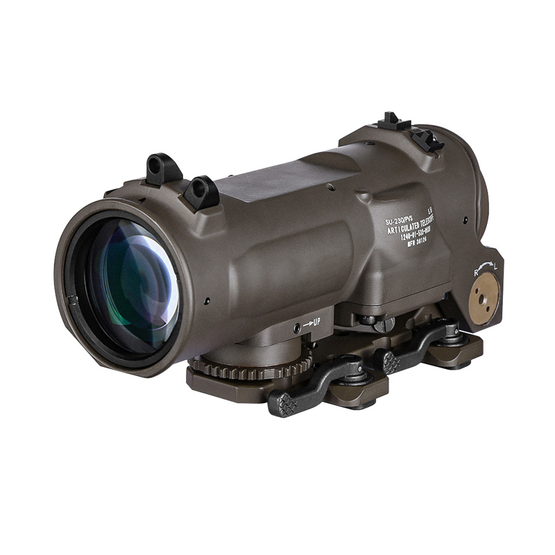 Aggiornato DR 1x-4x Dual Purpose Scope Tattico 4x Lente d'ingrandimento Ottica Illuminato rosso Mil-Dot Cannocchiale Monoculare Airsoft Caccia