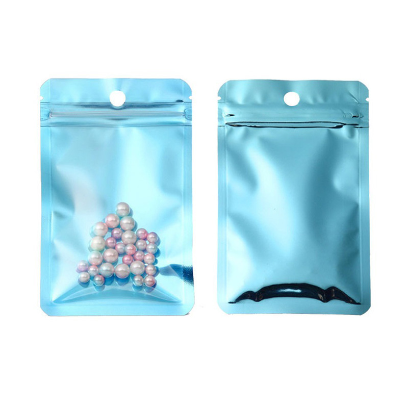 Clear Front Colorful Aluminum Foil Bags Self seal Package Bag Food Grocery Mylar Plastic Package Bags LX6120