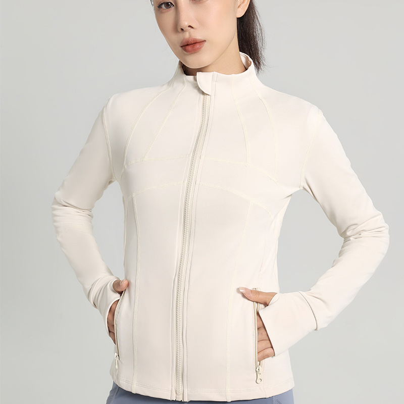 LL Tenue de yoga pour femme - Vêtements de fitness - Vestes extérieures décontractées pour adultes - Sweat-shirt fin - Exercice de course à pied - Hauts à manches longues