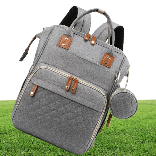 Schultaschen verkaufen koreanische Mode Mommy Rucksack können Baby Kinderwagen -Tasche im Freien falten Crib9150711 hängen