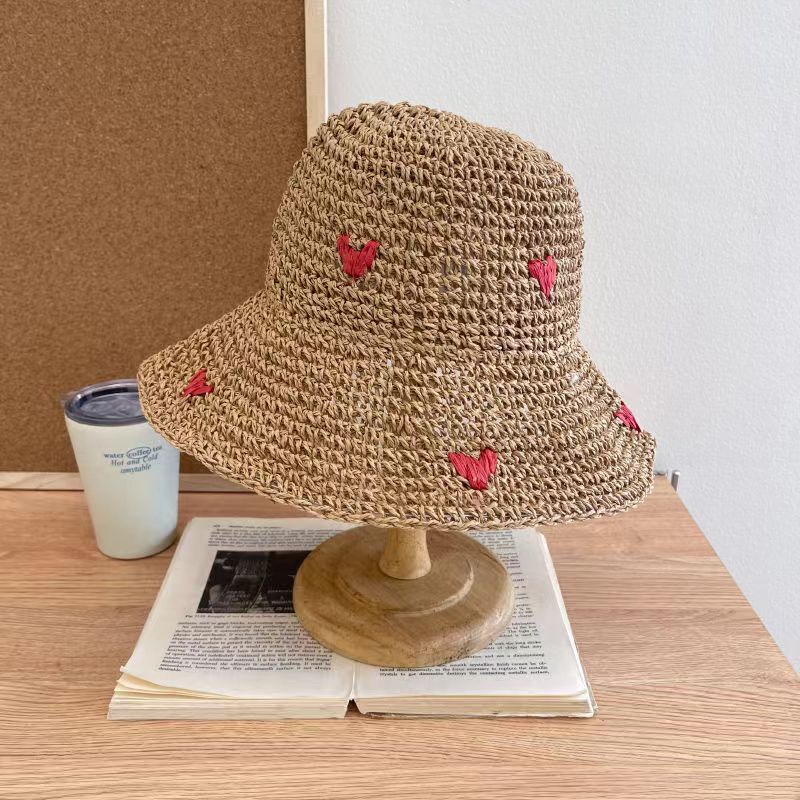 Japoński Temperament Koronki Big Brim Show twarz Mała słomka kapelusz Kobiety letnie wakacje plaż