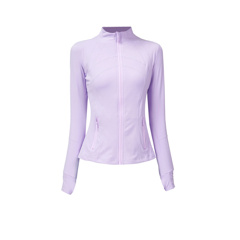 Lulule Chaqueta de yoga para mujer con cremallera completa, chaqueta deportiva para correr, ropa deportiva con cremallera, camisetas de entrenamiento ajustadas