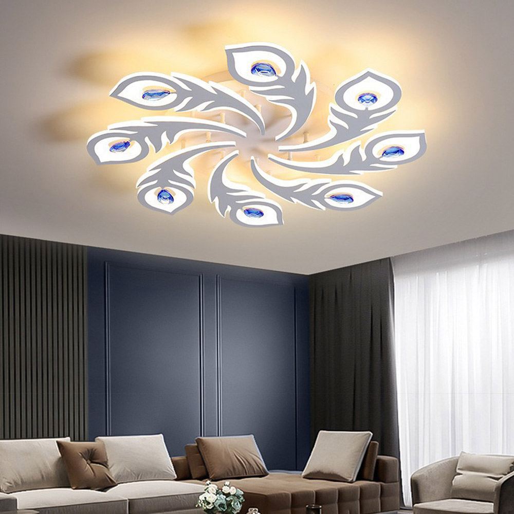 Sypialnia LED Światło Nowoczesne białe aluminiowe pteris lviing pokoju sufitowa lampa jadalnia jadalnia mandat żyrandole sufitowe