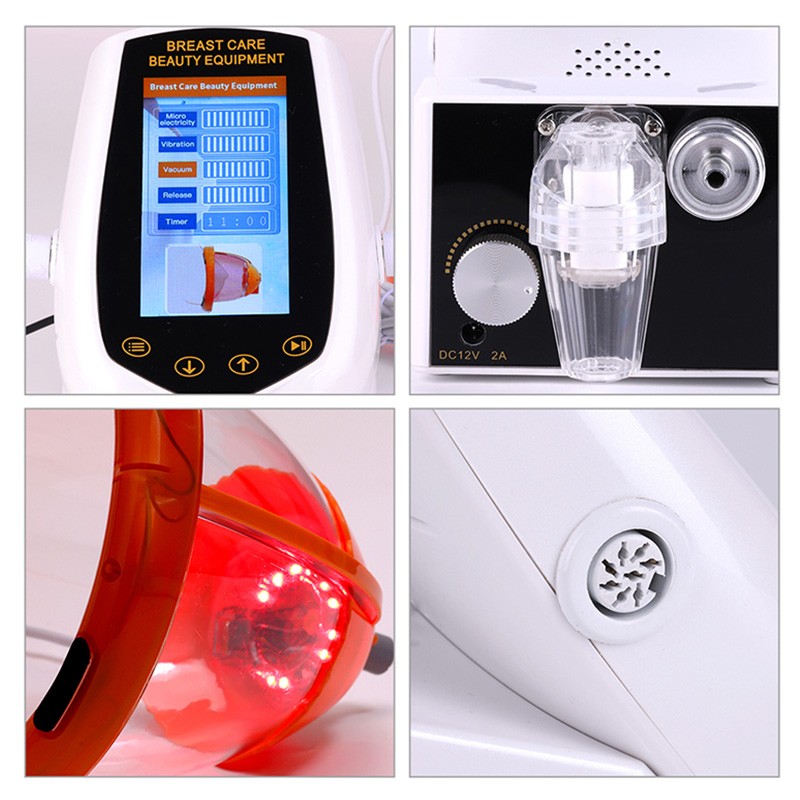 Multifunctional 27 Cups Vacuum Cupping Scraping Breast Enlargement Machine Pumps Heating Therapy Massager Butt Enhancer Buttock Lifting Micro-Current RED Light