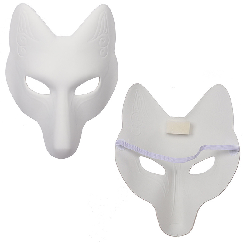 Kostüm Aksesuarları Masquerade Partileri Japon Kabuki Kitsune Foxes Maskeleri Japon Anime Cosplay Cadılar Bayramı Partisi Kostüm Sahibi Elastik Kemer