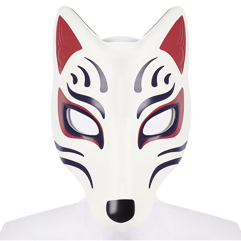Akcesoria kostiumowe maskaradowe imprezy japońskie kabuki kitsune lisy Maski japońskie anime cosplay halloween impreza rekwizyty z elastycznym pasem