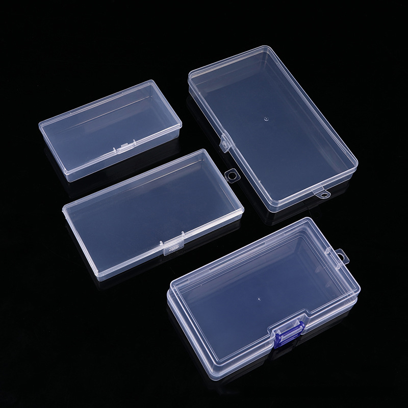 Caixa de armazenamento retangular translúcida, durável, forte, embalagem, caixas de plástico, à prova d'água, multifuncional, à prova de poeira